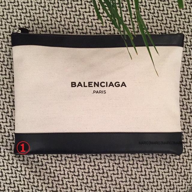 すぐ届く！【BALENCIAGA】バレンシアガ クラッチバッグ コピー ネイビークリップ ☆Mサイズ 7062802